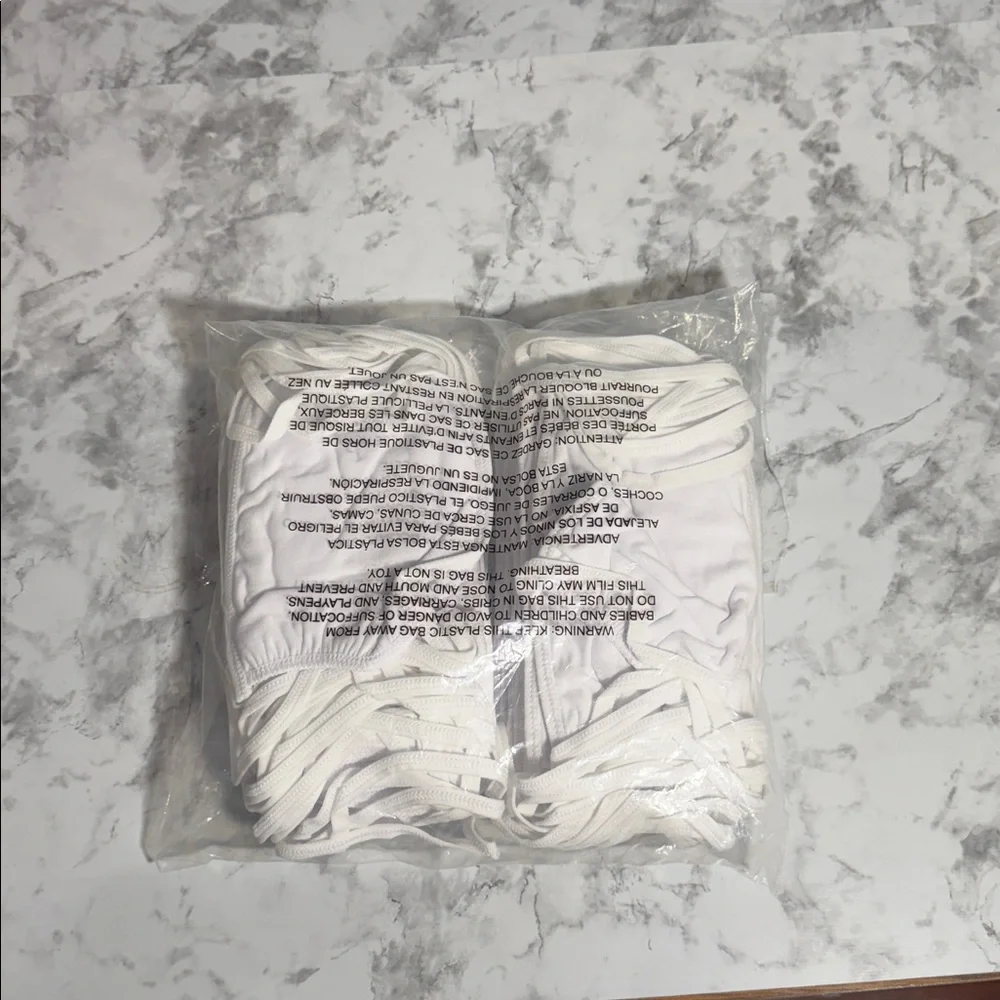 41 Plain White New Face Masks